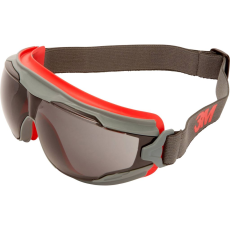 3M GoggleGear GG502SGAF teljes védőszemüveg, párásodásmentes, szürke lencse, piros-szürke (GG502SGAF)