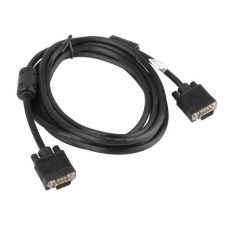 3M Lanberg VGA M/M duplán árnyékolt ferrit fekete kábel, 3m kábel és adapter