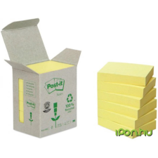 3M Öntapadó jegyzettömb 76x76 mm 100 lap környezetbarát sárga 6541B post-it