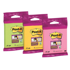 3M Post-it Super Sticky 76x76mm öntapadó jegyzettömb (75 lap) - Vegyes színek (FT510285313) jegyzettömb