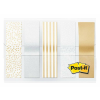 3M POSTIT Jelölőcímke, műanyag, 5x20 lap, 11,9x43,2 mm, 3M POSTIT, fémes nyomatok (LPJ6810)
