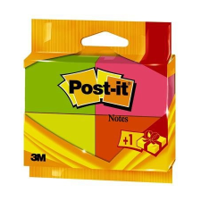 3M POSTIT Öntapadó jegyzettömb, 38x51 mm, 4x100 lap, 3M POSTIT, "Neon" jegyzettömb