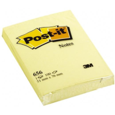 3M POSTIT Öntapadó jegyzettömb, 51x76 mm, 100 lap, 3M POSTIT, sárga jegyzettömb