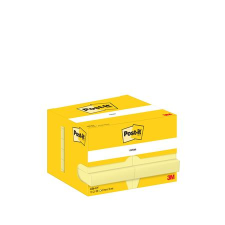 3M POSTIT öntapadó jegyzettömb, 51x76 mm, 12x100 lap, 3m postit, kanári sárga 7100290170 jegyzettömb