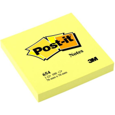 3M POSTIT Öntapadó jegyzettömb, 76x76 mm, 100 lap, 3M POSTIT, sárga post-it