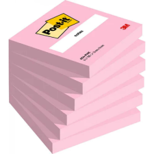 3M POSTIT Öntapadó jegyzettömb 76x76 mm 6x100 lap rózsaszín post-it