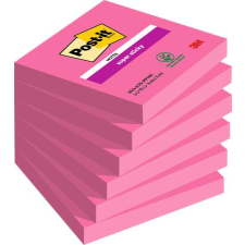 3M POSTIT öntapadó jegyzettömb, 76x76 mm, 6x90 lap, 3m postit &quot;super sticky&quot;, pink 7100263208 jegyzettömb