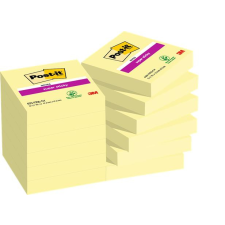 3M POSTIT öntapadó jegyzettömb csomag, 48x48 mm, 12x90 lap, 3m postit &quot;super sticky&quot;, sárga 7100290190 jegyzettömb