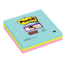 3M POSTIT Öntapadó jegyzettömb, vonalas, 3x70 lap, 101x101 mm, 3M POSTIT &quot;Super Sticky Cosmic&quot;, v... jegyzettömb