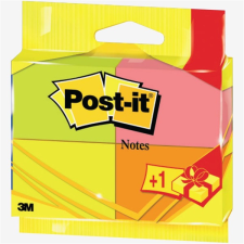 3M POSTIT Post-it 6812p neon 3+1db jegyzettömb fénymásolópapír