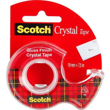 3M Scotch Crystal Tape ragasztószalag (19mm x 7,5m) adagolón (7100093859) ragasztószalag és takarófólia