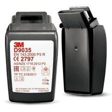 3M Secure Click P3 R részecskeszűrő D9000 sorozatú kemény tokkal gyógyászati segédeszköz