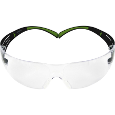 3M SecureFit SF401AF védőszemüveg, átláttszó lencse, fekete-zöld (SF401AF) védősisak