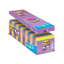 3M Super Sticky 76x76mm öntapadó jegyzettömb (2160 lap) - Vegyes színek (70005281897) jegyzettömb