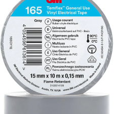 3M Temflex 165 szigetelőszalag 15 mm×10 m×0,15 mm, 3 darab ragasztószalag és takarófólia