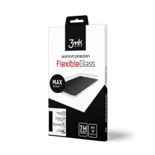 3MK FlexibleGlass Max iPhone 7/8/SE 2020 / SE 2022 fekete, hibrid üvegfólia megerősített élekkel mobiltelefon kellék