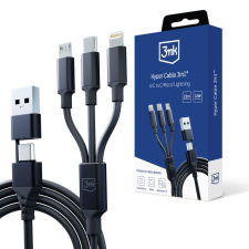 3MK Hyper 3in1 A/C - C/Micro/Lightning 1,5m Black 153010 kábel és adapter