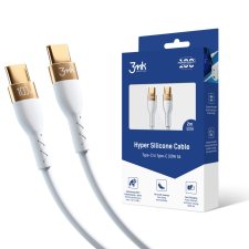 3MK Hyper Szilikon kábel C - C 100W 2m White 142081 kábel és adapter