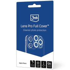 3MK Lens Pro Full Cover iPhone 13 Mini/ 13 edzett üveg kameralencséhez rögzítőkerettel 1db mobiltelefon kellék