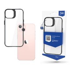 3MK Satin Armor Case+ Apple iPhone 15 Tok - Fekete/Átlátszó tok és táska