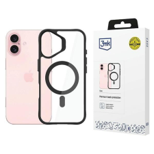 3MK Satin Armor MagCase MagSafe-kompatibilis tok iPhone 16 - átlátszó fekete szegéllyel tok és táska