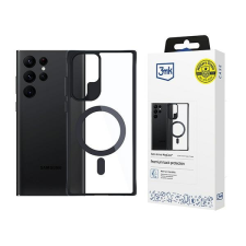 3MK Satin Armor MagCase tok Samsung Galaxy S22 Ultra 5G - átlátszó-fekete tok és táska