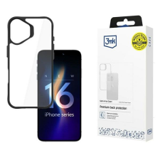 3MK SatinArmor+ tok iPhone 16 Plus - átlátszó fekete szegéllyel tok és táska