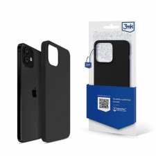 3MK Silicone tok iPhone 12 Mini - fekete tok és táska