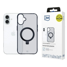 3MK Smoke Magsafe & Stand tok kitámasztóval iPhone 16 Plus - fekete tok és táska