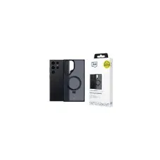 3MK Smoke Magsafe &amp; Stand tok kitámasztóval Samsung Galaxy S24 Ultra - fekete tok és táska