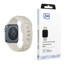 3mk Szilikon Óraszíj Apple Watch 42/44/45/49mm-hez - bézs okosóra kellék
