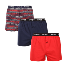  3PACK férfi bő szárú boxeralsó HUGO tarka (50532565 963) XL férfi alsó
