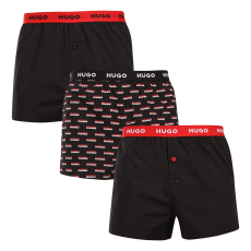  3PACK férfi bő szárú boxeralsó HUGO tarka (50532565 967) L
