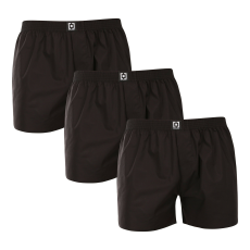  3PACK Férfi bő szárú boxeralsók Horsefeathers Manny fekete (AM165A) L