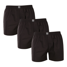  3PACK Férfi bő szárú boxeralsók Horsefeathers Manny fekete (AM165A) XL