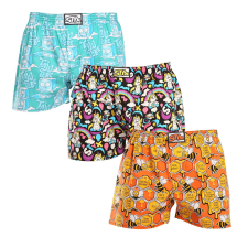 3PACK férfi bő szárú boxeralsók Styx art klasszikus gumipánt többszínű (3A11847) XXL férfi alsó
