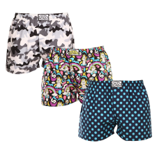 3PACK férfi bő szárú boxeralsók Styx art klasszikus gumipánt többszínű (3A11871) XXL férfi alsó