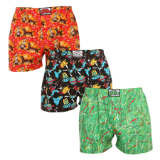 3PACK férfi bő szárú boxeralsók Styx art klasszikus gumipánt többszínű (3A13314) M férfi alsó