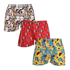3PACK férfi bő szárú boxeralsók Styx art klasszikus gumipánt többszínű (3A15390) M férfi alsó