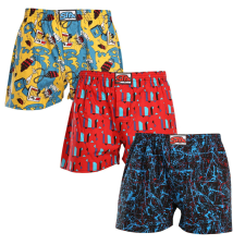 3PACK férfi bő szárú boxeralsók Styx art klasszikus gumipánt többszínű (3A16390) XL férfi alsó