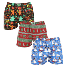 3PACK férfi bő szárú boxeralsók Styx art klasszikus gumipánt többszínű (3A16814) S férfi alsó