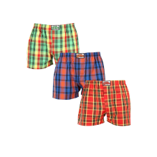3PACK férfi bő szárú boxeralsók Styx klasszikus gumipánt többszínű (3A100618) L férfi alsó