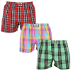  3PACK férfi bő szárú boxeralsók Styx klasszikus gumipánt többszínű (3A102329) L