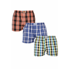  3PACK férfi bő szárú boxeralsók Styx klasszikus gumipánt többszínű (3A102426) L