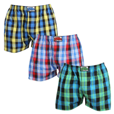 3PACK férfi bő szárú boxeralsók Styx klasszikus gumipánt többszínű (3A103789) L férfi alsó