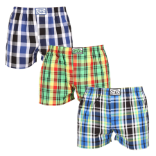3PACK férfi bő szárú boxeralsók Styx klasszikus gumipánt többszínű (3A11789) L férfi alsó