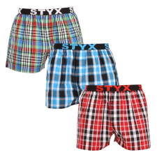  3PACK férfi bő szárú boxeralsók Styx sportos gumipánt többszínű (3B103436) XXL férfi alsó