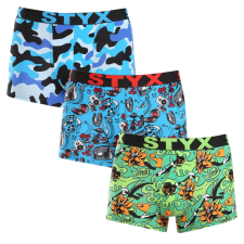 3PACK férfi boxeralsó Styx art sportos gumipánt többszínben (3G15780) M férfi alsó