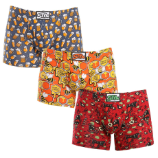  3PACK férfi boxeralsó Styx hosszú art klasszikus gumipánt többszínű (3F13714) XL