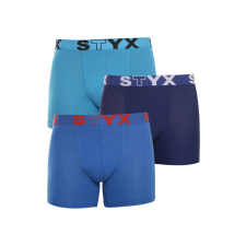 3PACK férfi boxeralsó Styx hosszú sportos gumipánt kék (U9676869) L férfi alsó